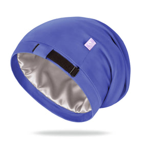 OLESILK ocean blue bonnet front view showing smooth finish and fit benefit