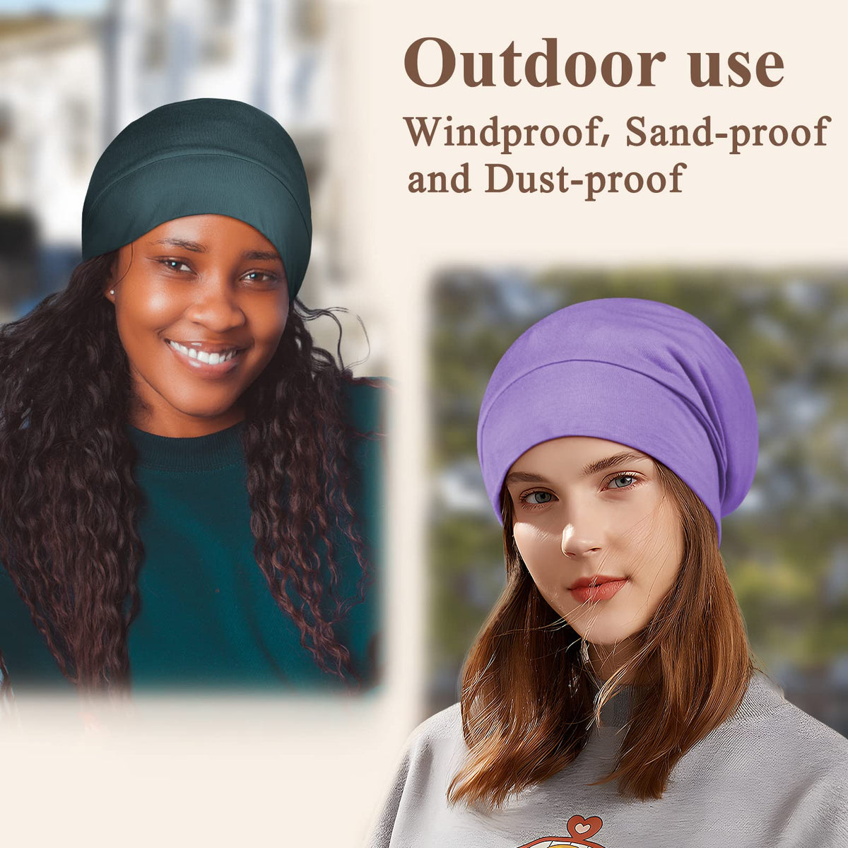 OLESILK bonnet shown beside hand to illustrate size and capacity