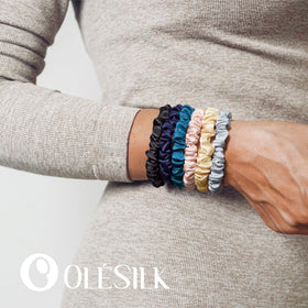 OLESILK worn as wrist accessory showing convenience and gentle hold for daily wear