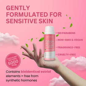 Olidiva label ingredients detail highlighting plant-based estriol and non-toxic formula benefit