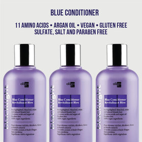 Oligo Professionnel before and after photos demonstrating reduced brassiness and cooler tone