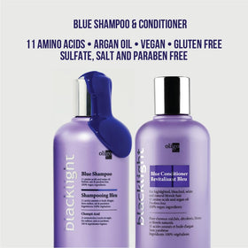 Oligo Professionnel in-shower use on blonde hair, demonstrates easy application and lather