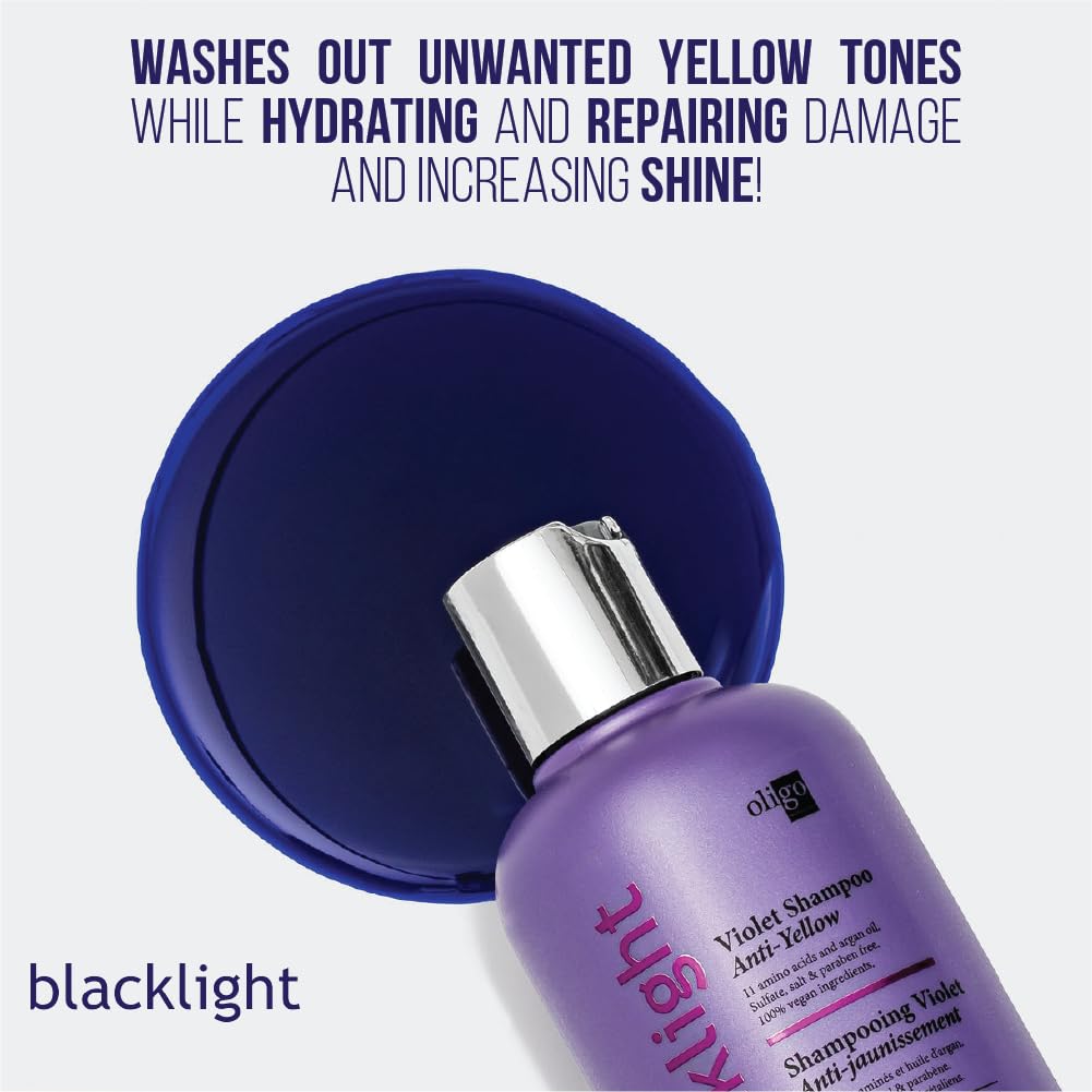 Oligo Professionnel creamy purple lather demonstrating toning texture