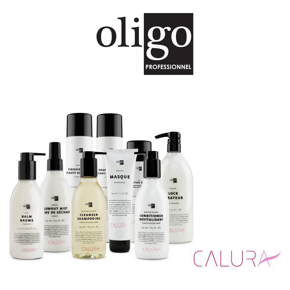 Oligo Professionnel displayed on bathroom shelf suggesting salon-quality care