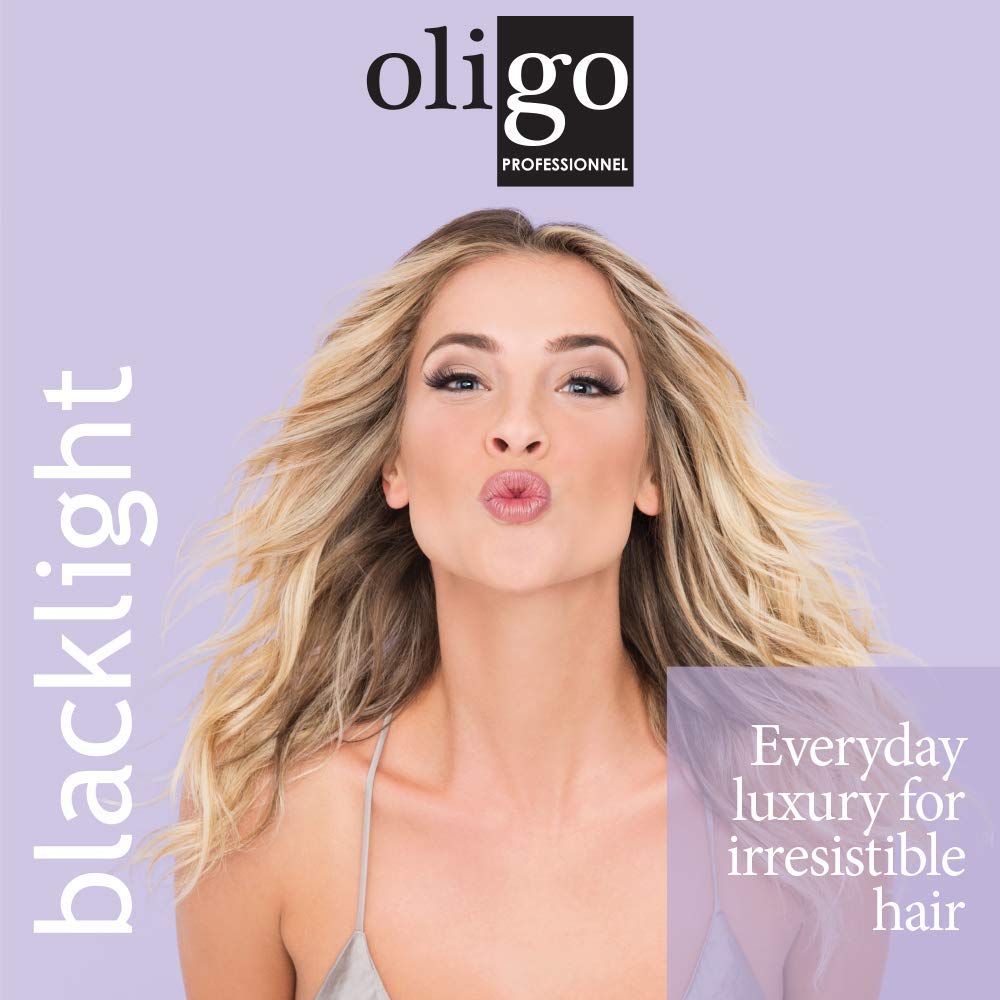 Oligo Professionnel side-by-side before and after showing reduced yellow tones