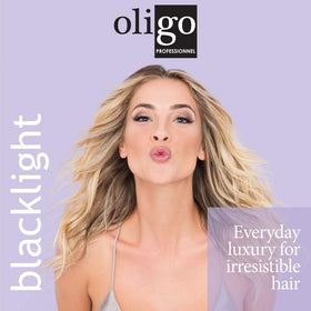 Oligo Professionnel side-by-side before and after showing reduced yellow tones
