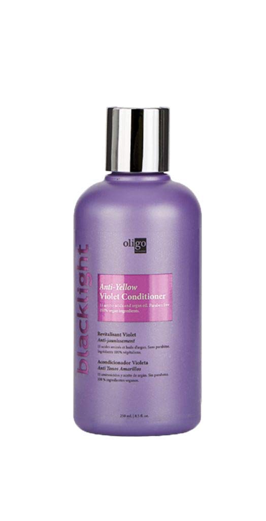 Oligo Professionnel bottle front view showing brand and violet label benefits