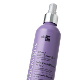 Oligo Professionnel bottle in hand illustrating 8.5oz size and travel-friendly benefit