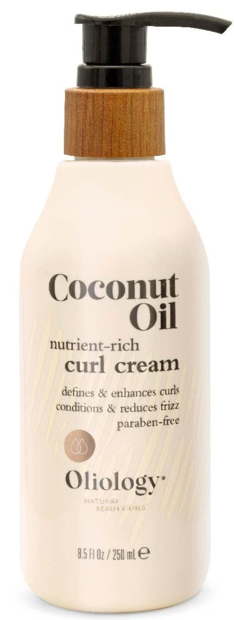 Oliology jar front view showing clean packaging and curl cream benefit