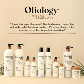 Oliology before and after hair comparison showing improved shine benefit
