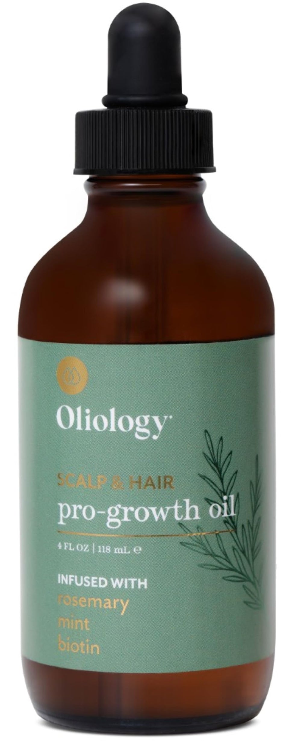 Oliology front bottle 4 fl oz shows packaging and lightweight formula benefit