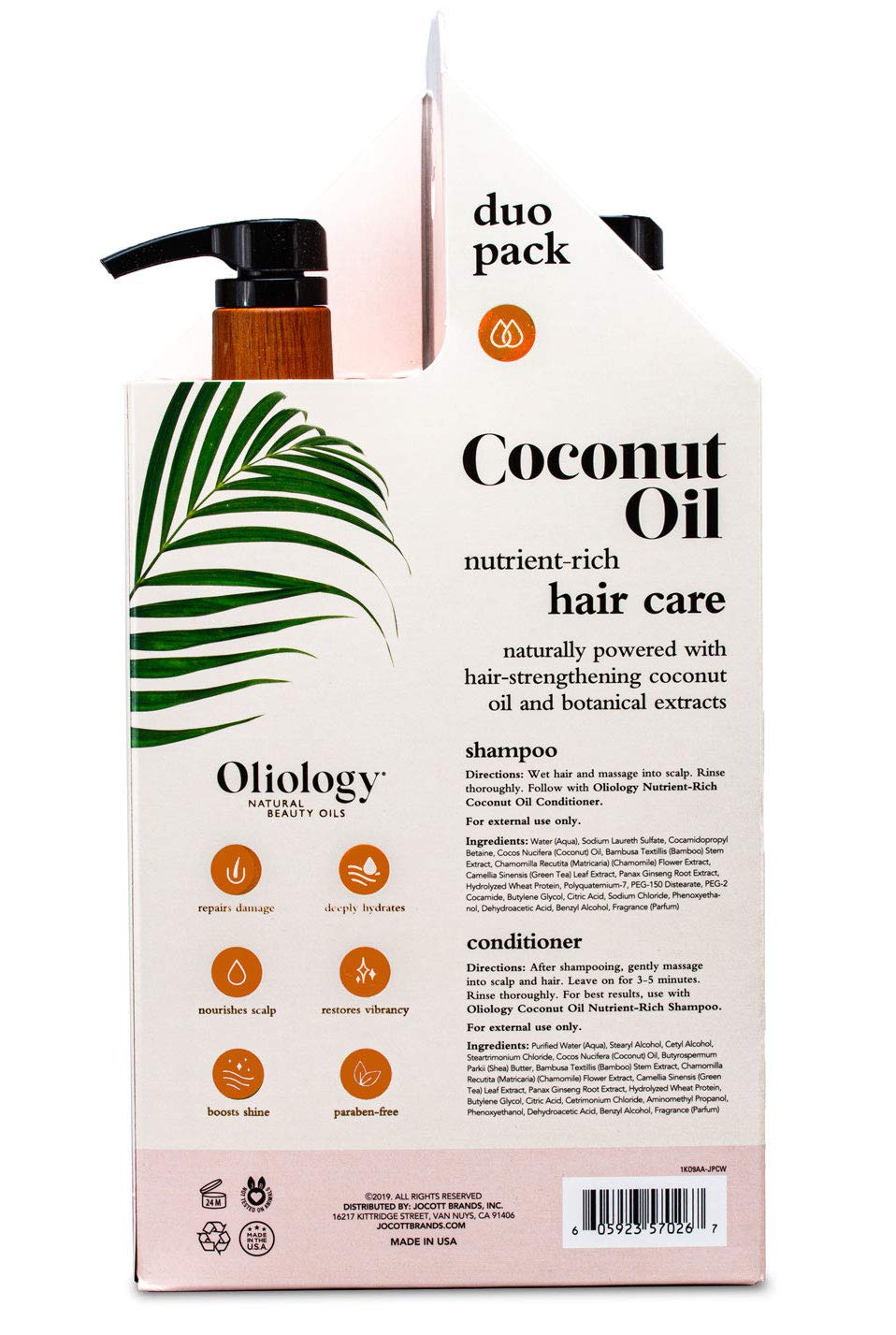 Oliology pump dispensing shampoo demonstrating easy use and controlled amount