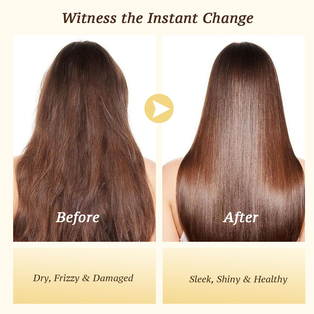 Oliphyra applied to damp hair demonstrating detangling and heat protection