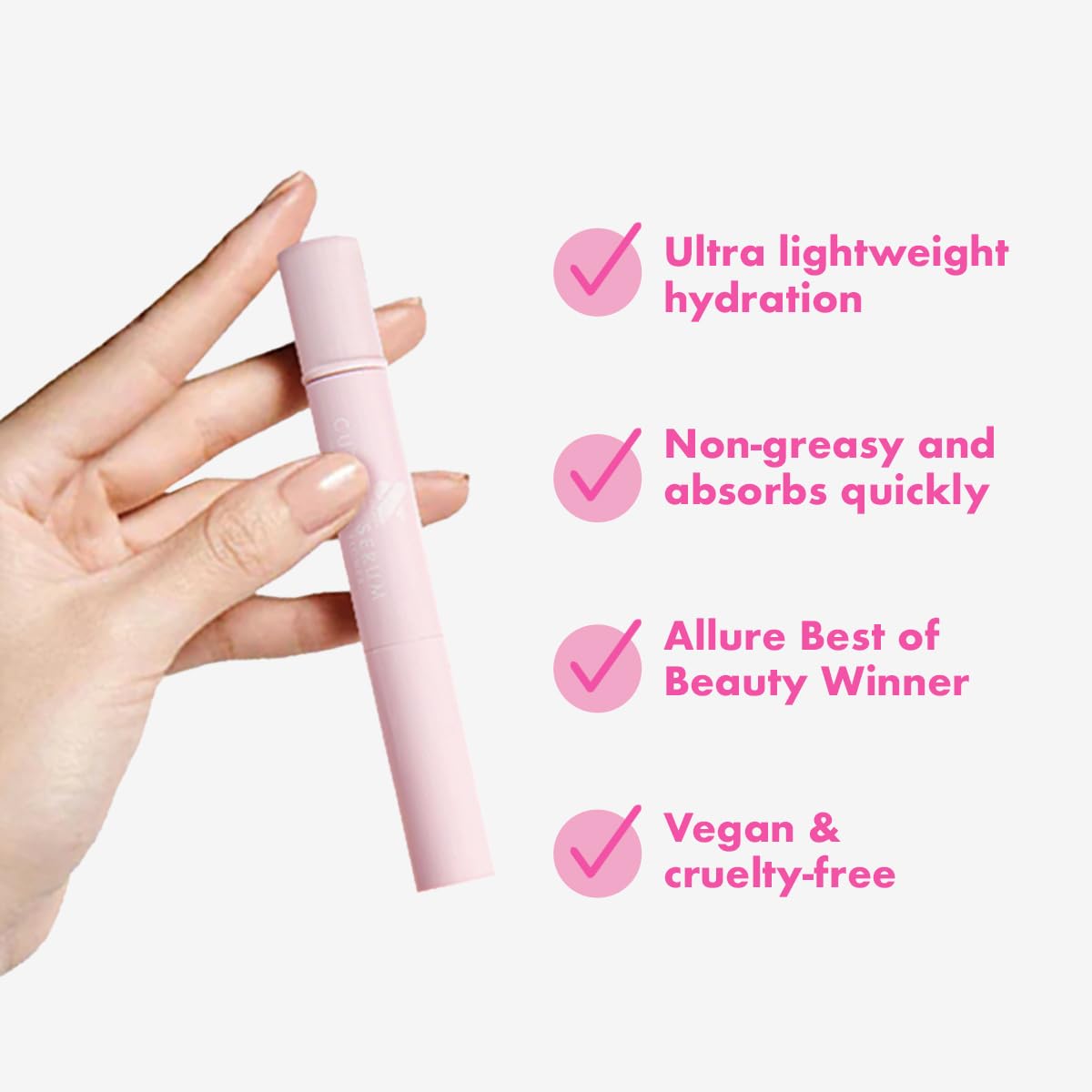 Close-up of Olive & June foam tip applicator for precise, mess-free cuticle care