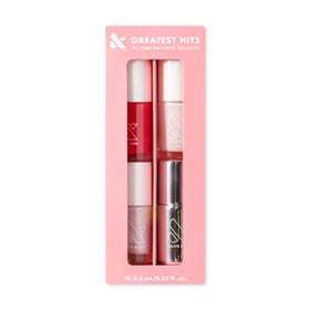 Olive & June front packaging showing four bottles and set benefit shine