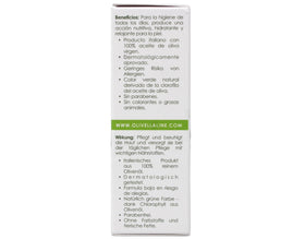 Olivella ingredients label showing virgin olive oil transparency