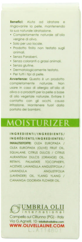 Olivella jar held in hand to show 1.69 oz scale and travel-friendly size