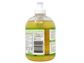 Olivella label ingredients closeup showing olive oil and vitamins clarity