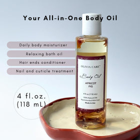 Olivia Care applied on arm demonstrating soft hydrated skin benefit