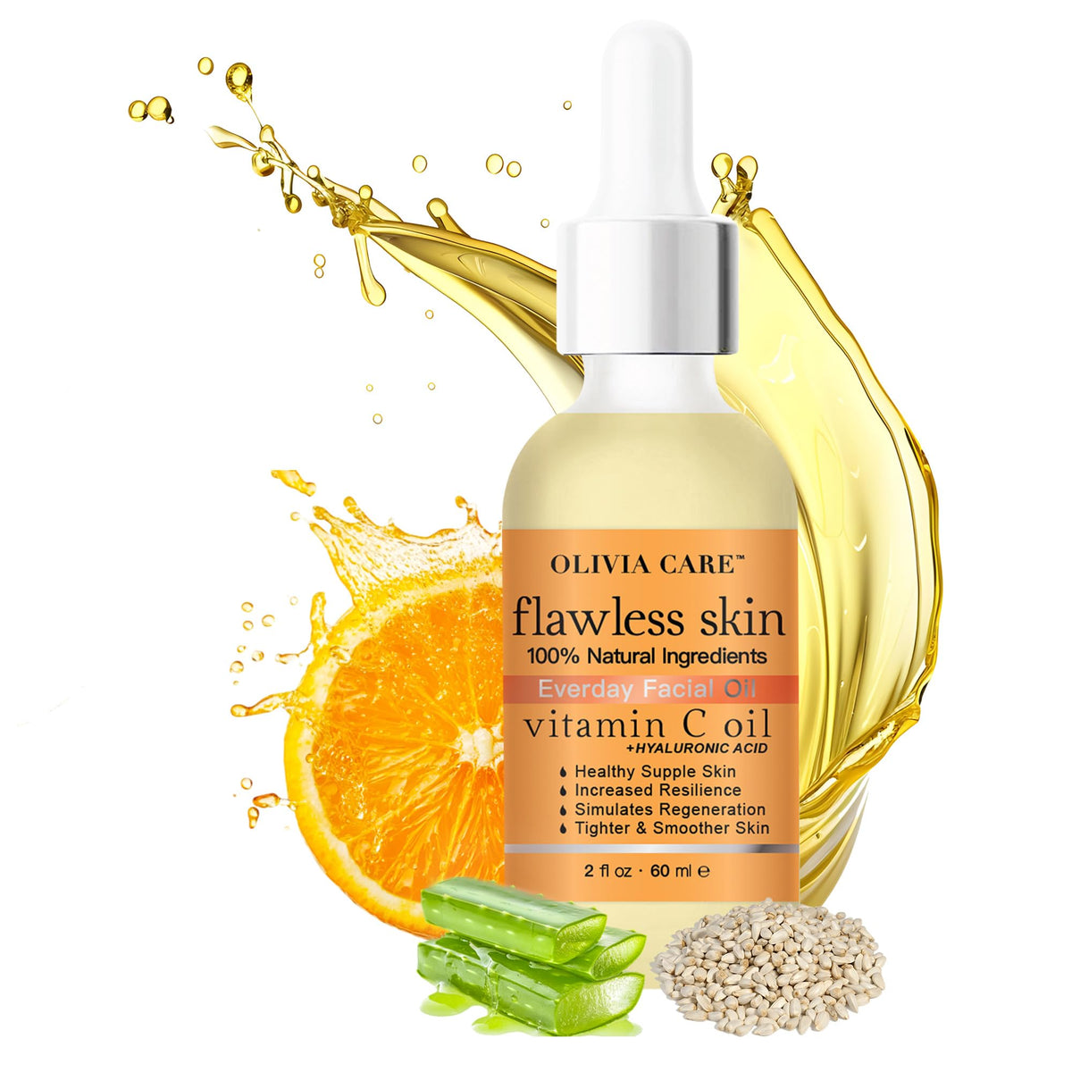 Olivia Care front bottle shot showing clean packaging and hydrating benefits