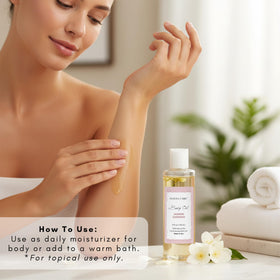 Olivia Care ingredients label highlighting vitamins E and K benefits
