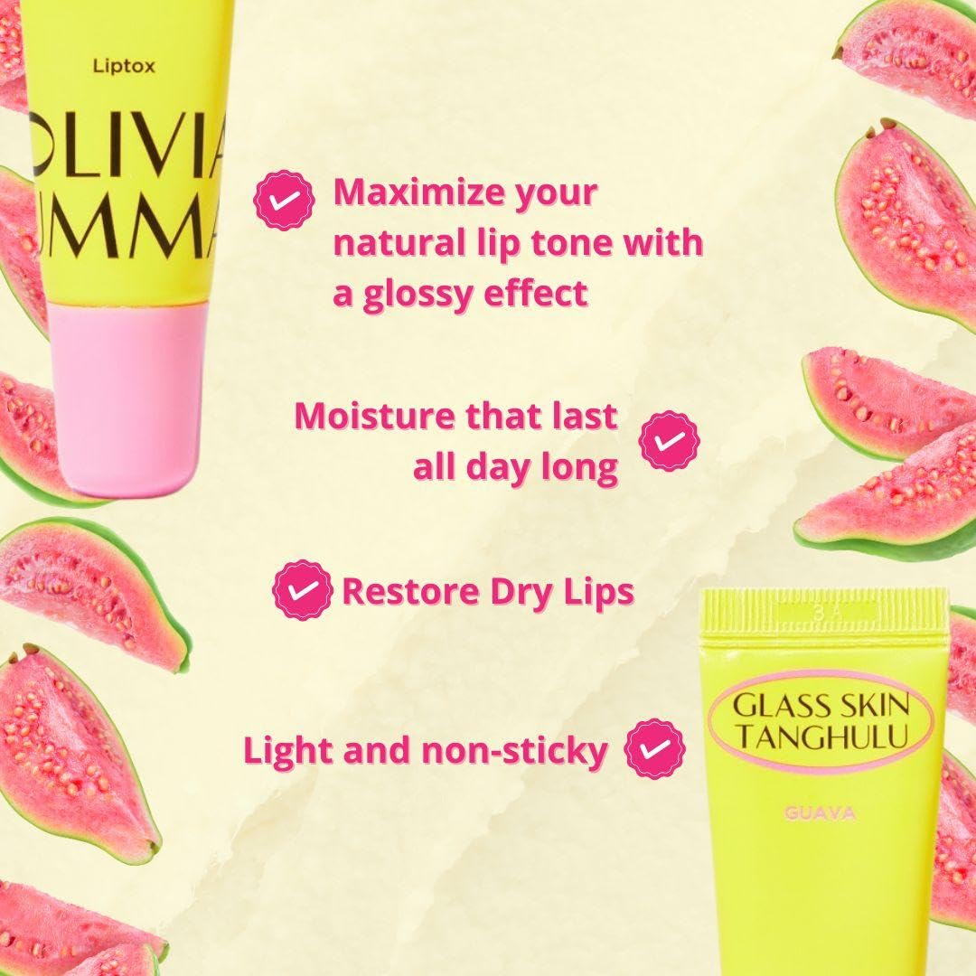 OLIVIAUMMA lifestyle shot of liptox on lips for fuller shine benefit