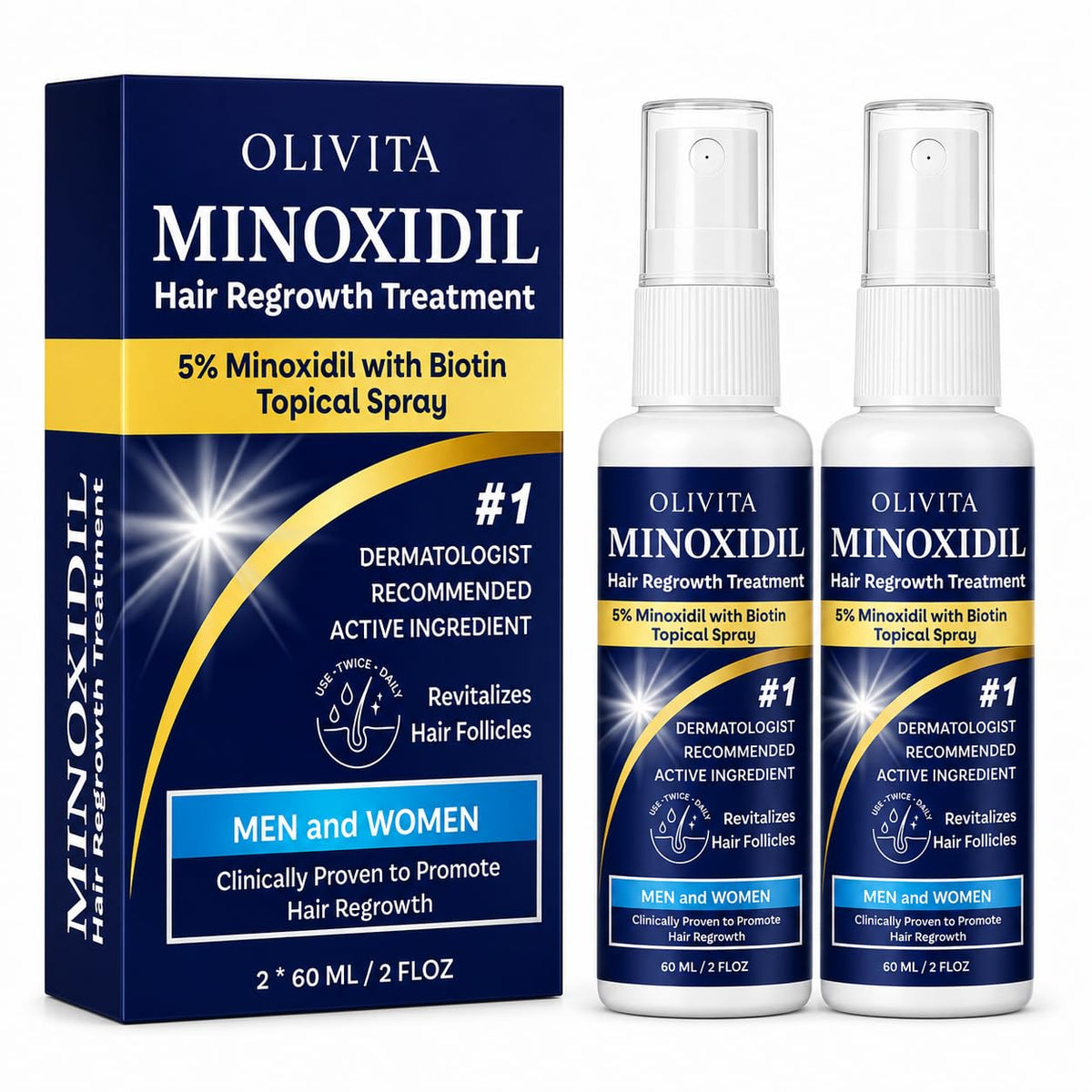 OLIVITA front packaging showing two bottles for consistent treatment