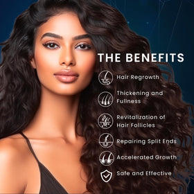 OLIVITA ingredient label detail highlighting 5% minoxidil and biotin for stronger hair