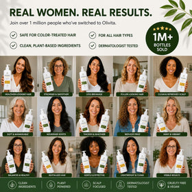 OLIVITA ingredients display with rosemary and biotin highlighting nourishing botanicals