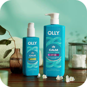 OLLY flatlay with minis and ginseng ingredient showing energizing botanical benefit