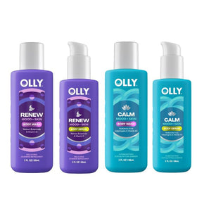 OLLY front view of mixed pack highlighting travel-ready minis and convenience