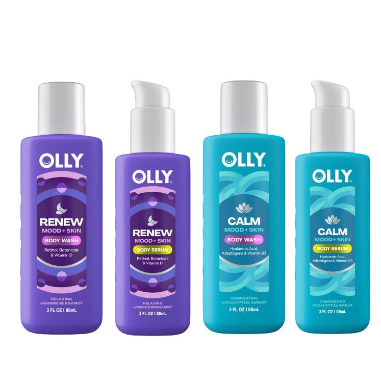 OLLY front view of mixed pack highlighting travel-ready minis and convenience