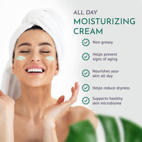 OM Botanical being spread on body skin to show full-body hydration and softness