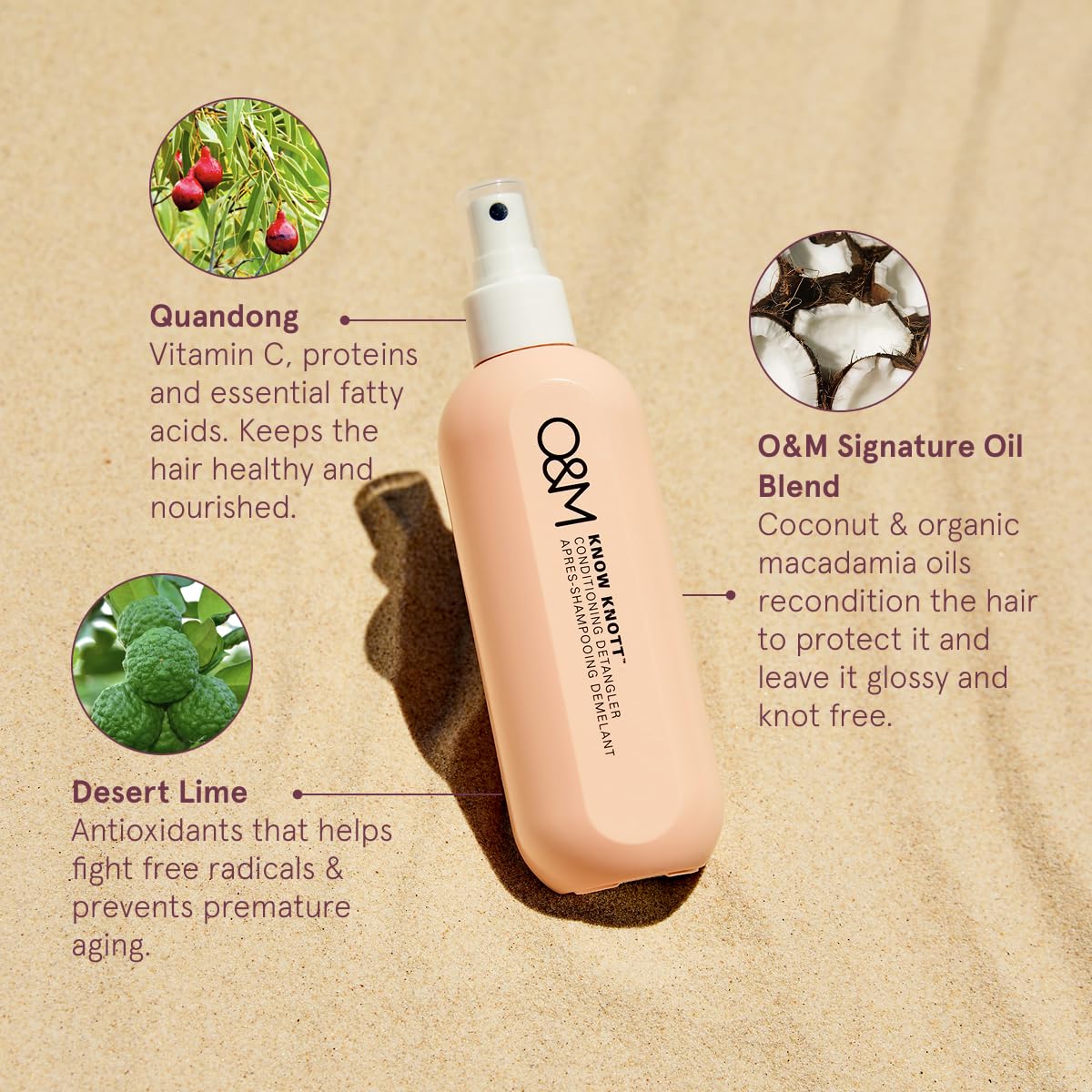 O&M Know Knott texture close-up showing lightweight product finish benefit