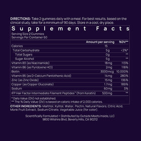 OMI WELLBEAUTY nutrition label close-up showing ingredient transparency and testing