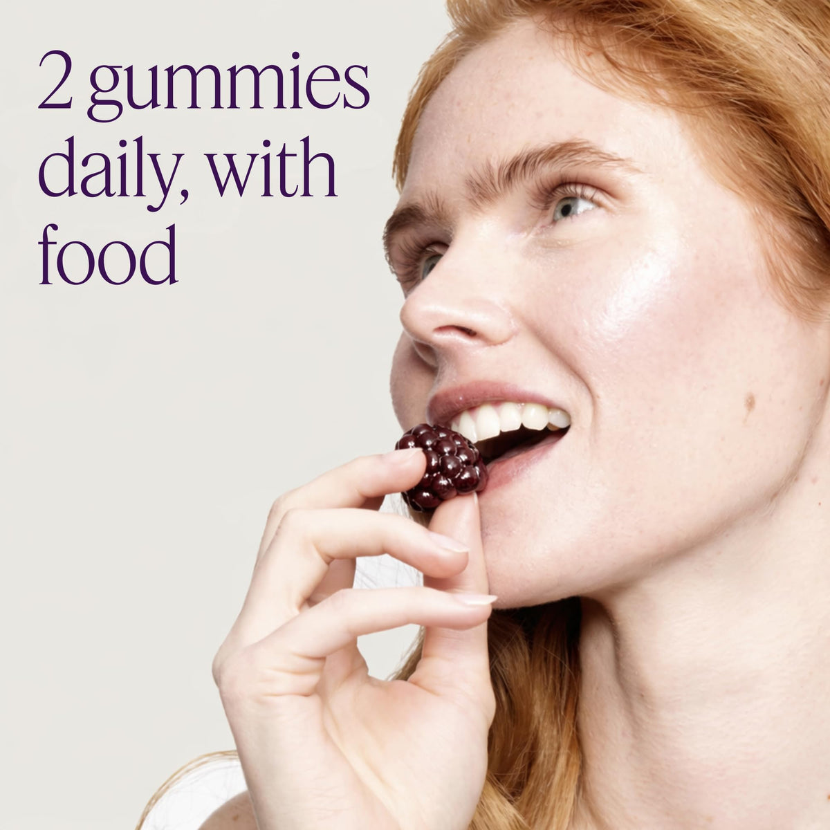 OMI WELLBEAUTY gummies on bathroom counter suggesting convenient routine