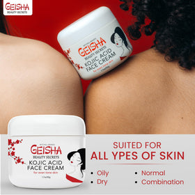 OMIC Geisha Cream used on knee demonstrating targeted brightening