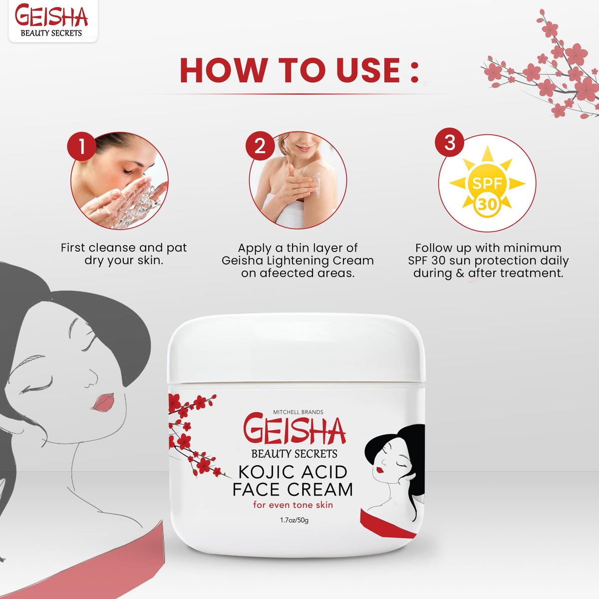 OMIC Geisha Cream open jar texture illustrating rich moisturizing feel