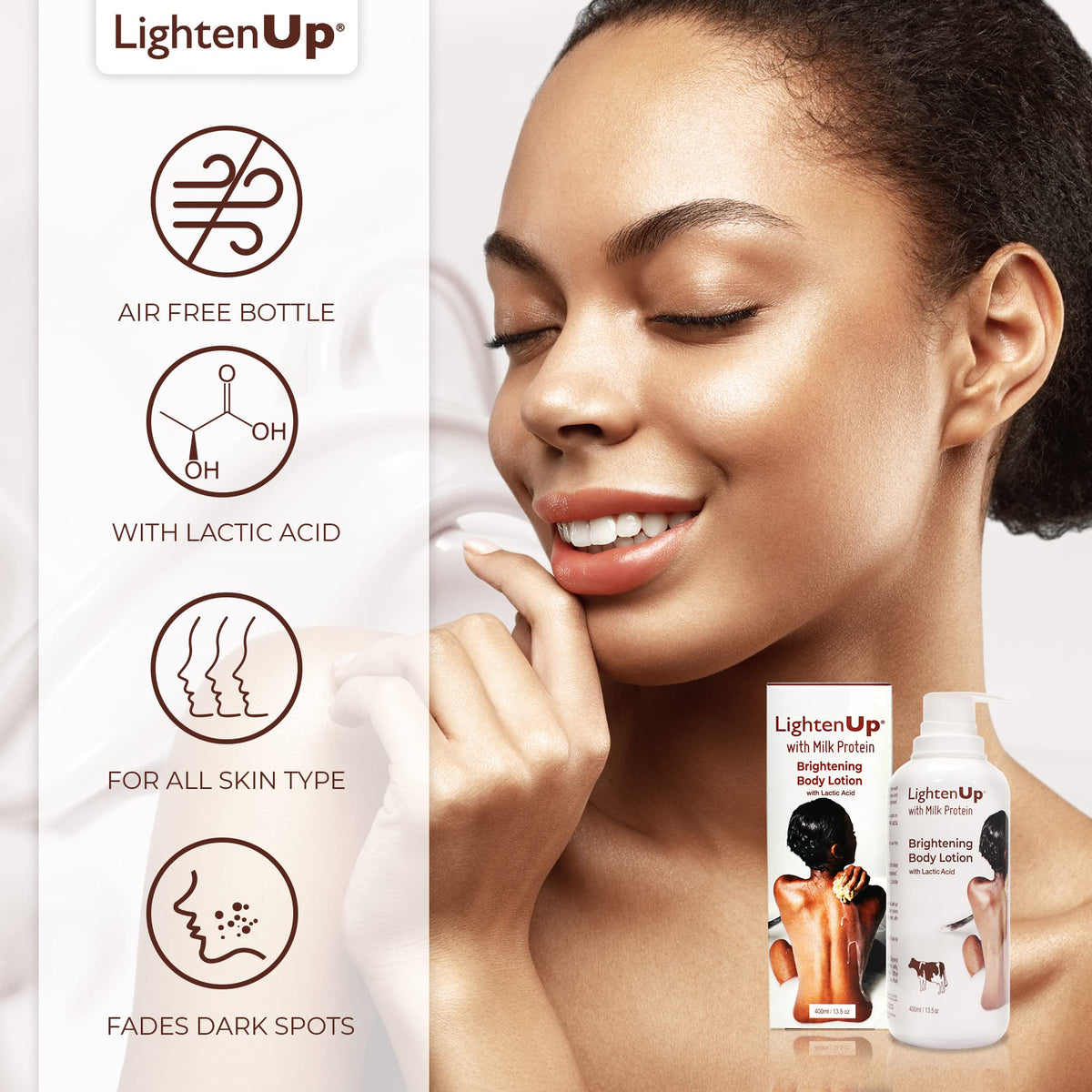 OMIC Lighten-Up applied to underarm area to soften and even tone