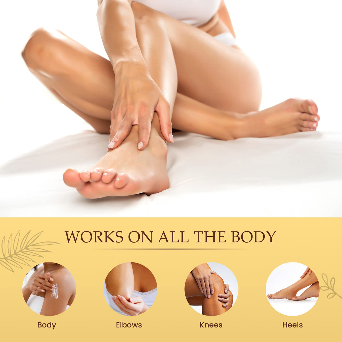 OMIC Lighten-Up applied on forearm demonstrating hydration and visible smoothing