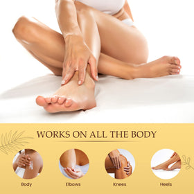 OMIC Lighten-Up applied on forearm demonstrating hydration and visible smoothing