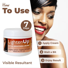 OMIC Lighten-Up ingredients label close-up, clarifies key brightening components