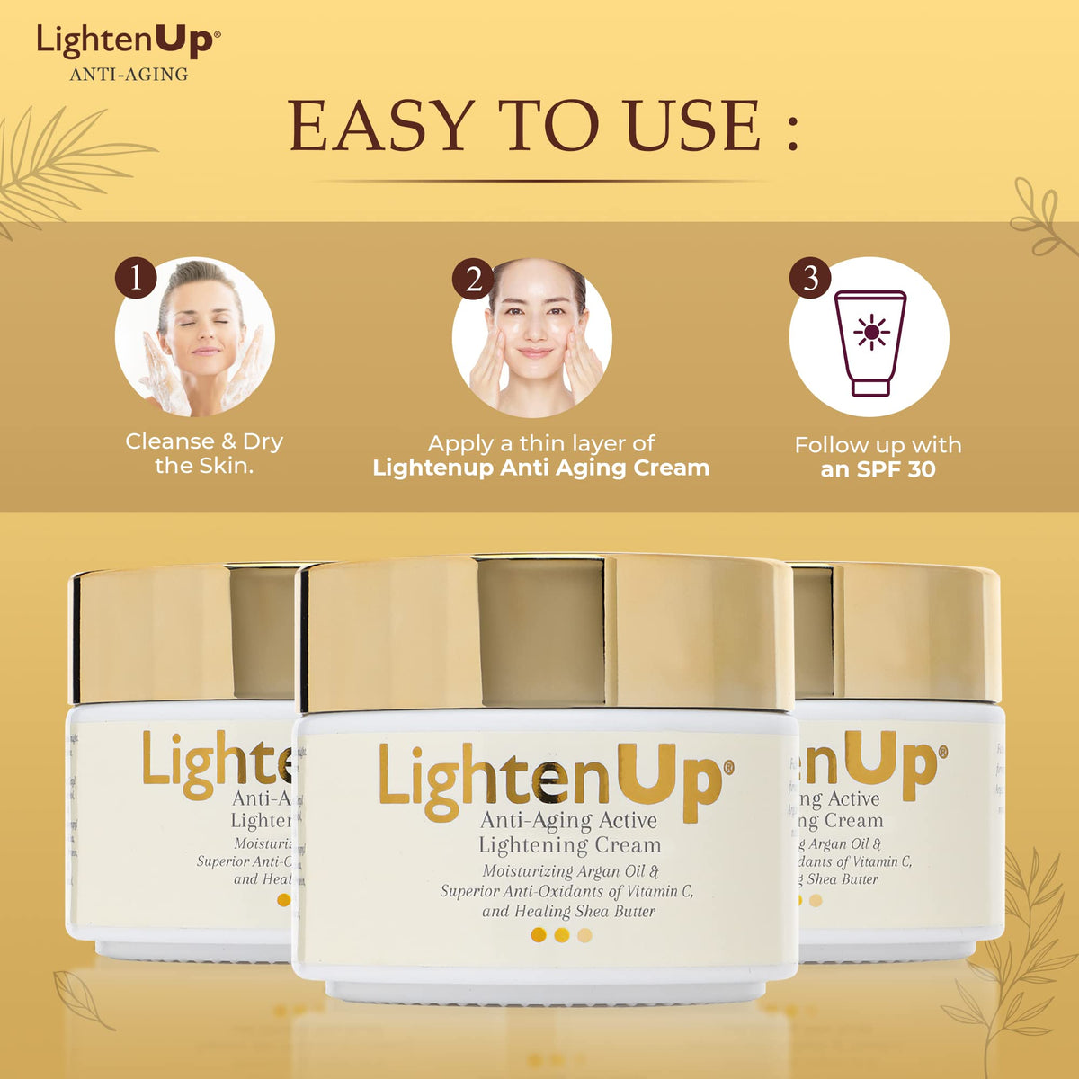 OMIC Lighten-Up on bathroom vanity lifestyle scene suggesting daily routine and convenience benefit