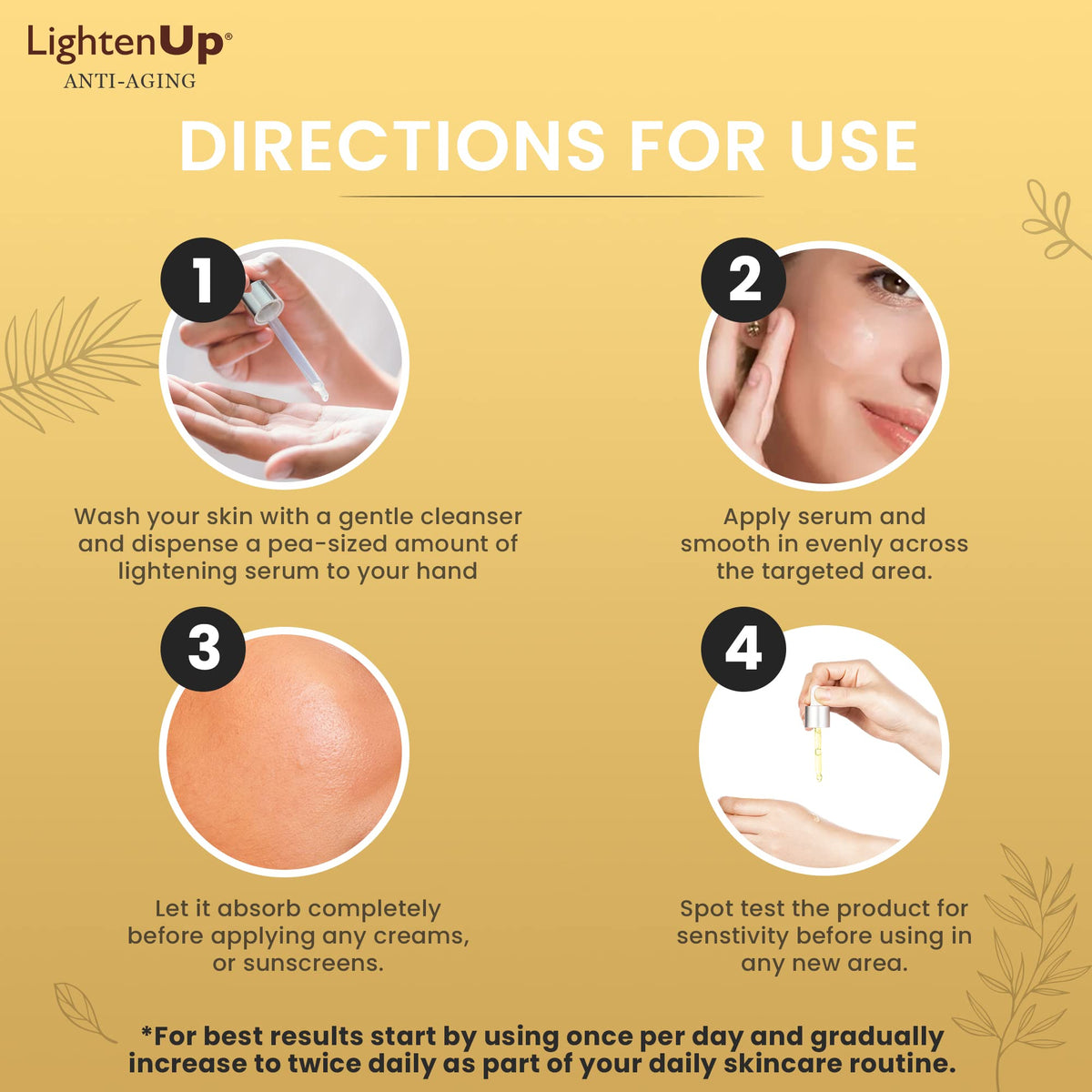 OMIC Lighten-Up label closeup highlighting ingredients and paraben-free benefit