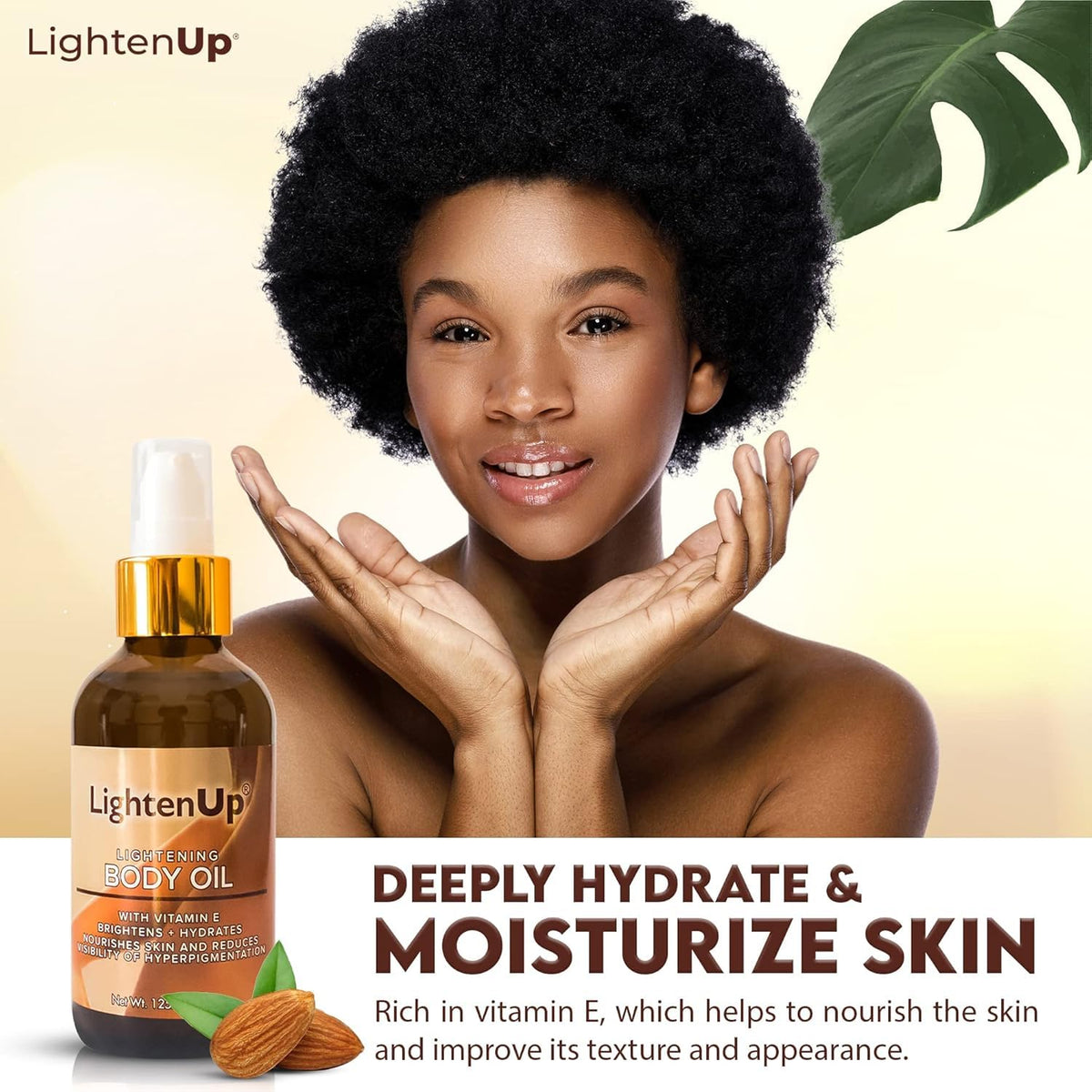 OMIC Lighten-Up texture close-up revealing lightweight oil finish for quick absorption