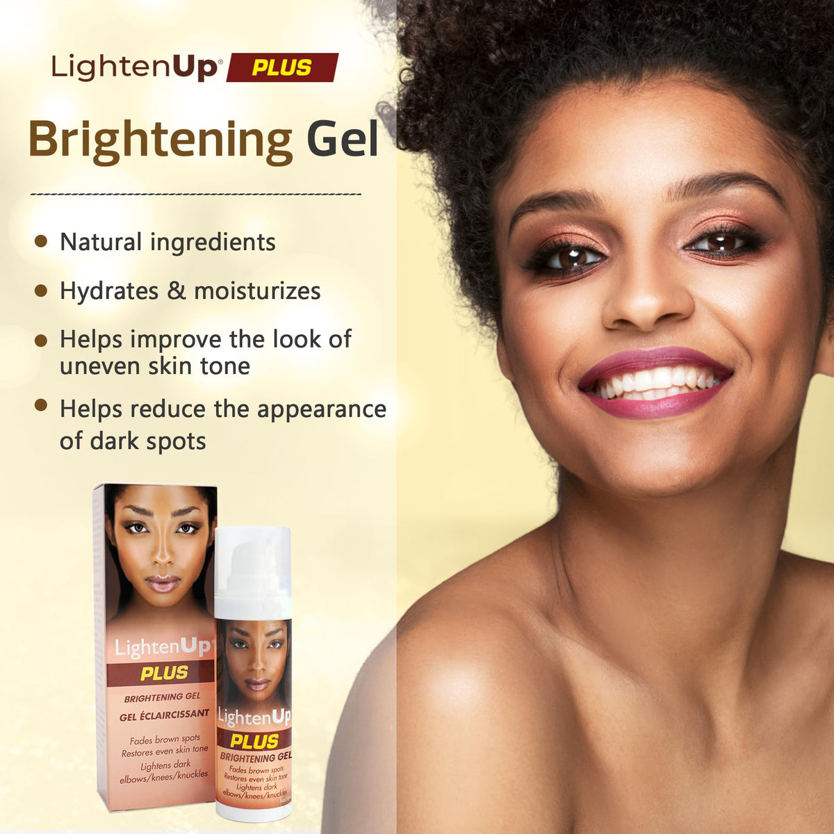 OMIC Lighten-Up gel texture closeup, shows lightweight consistency for quick absorption