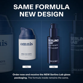 Omnis Uomo SerlinoLab open cream texture highlighting smooth, lightweight feel