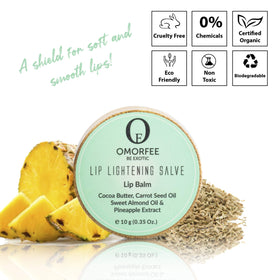 OMORFEE carrot seed oil bottle illustrating natural support for lip tone