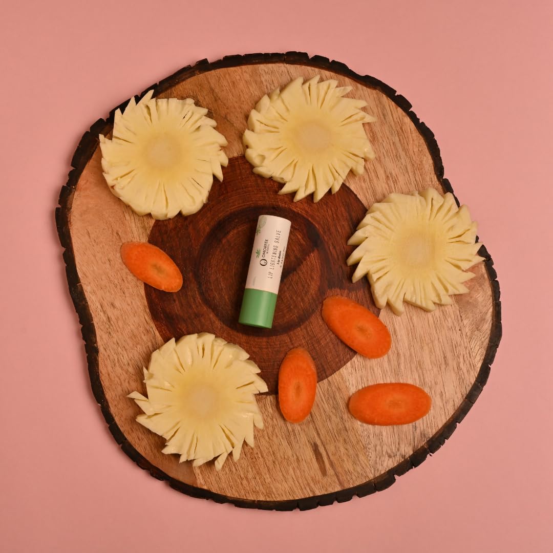 Omorfee lip stick in a travel bag scene, suggests on-the-go protection and repair