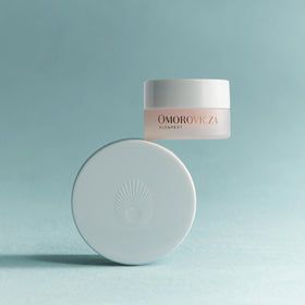 Omorovicza lip balm texture closeup highlighting smooth hydrating finish